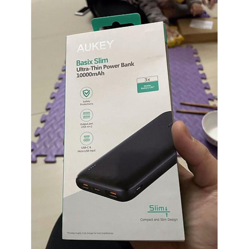 [CHÍNH HÃNG] Sạc dự phòng Aukey N73 10000mah - lõi pin Tesla