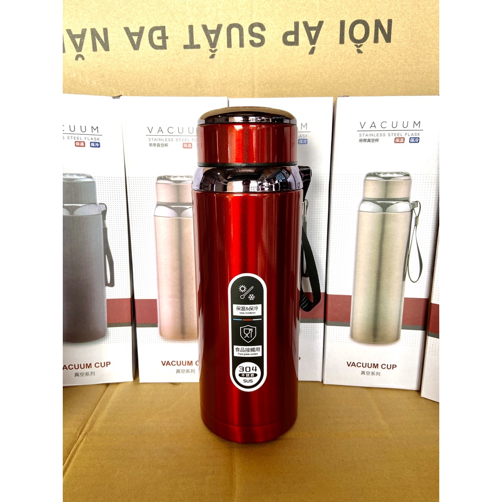Bình giữ nhiệt nóng lạnh Vacuum 1500ml  inox 304 cao cấp,chắc tay, gọn nhẹ