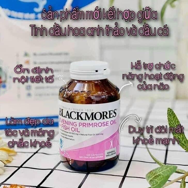 Viên uống cho bé gái tuổi dậy thì- Tinh dầu hoa anh thảo+Dầu cá Úc -  Blackmores Evening Primrose Oil + Fish Oil 1000mg