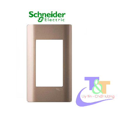 Mặt 1, 2,3 thiết bị Schneider màu đồng, trắng Zenlo A