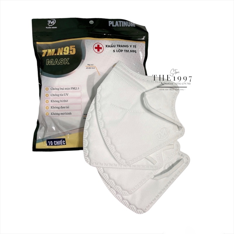 Khẩu Trang 6D Tuấn Minh Platinum - 6D N95 Tuấn Minh-6D TM Mẫu Mới Nhất-Hàng Chính Hãng Công Ty