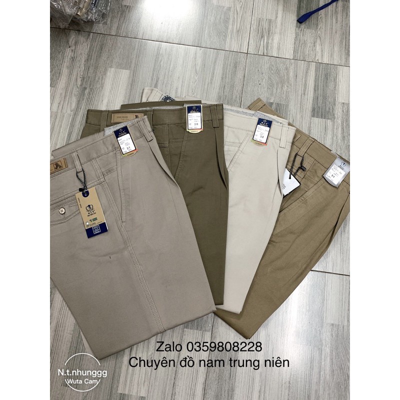 Quần Kaki Nam Trung Niên cao cấp size cho người 100kg có màu tối sáng chất bao đẹp - HÀNG MỚI VỀ