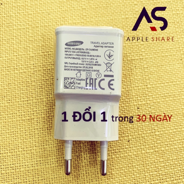Củ samsung 2A chuẩn, sạc nhanh [1 ĐỔI 1 trong 30 ngày]