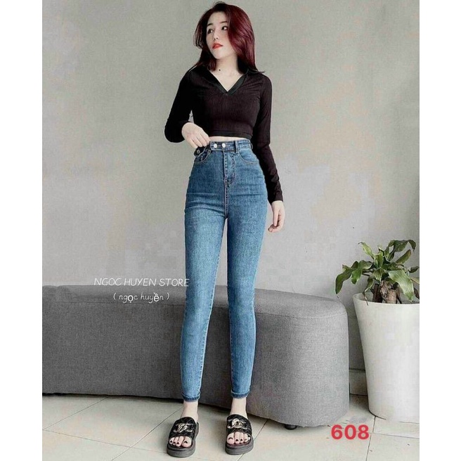 .8 MẪU Quần JEAN Nữ Lưng Cao chuần shop VNXK bao đẹp chất lượng ,bó co giãn vải dày mịn( đổi trả nếu không ưng)