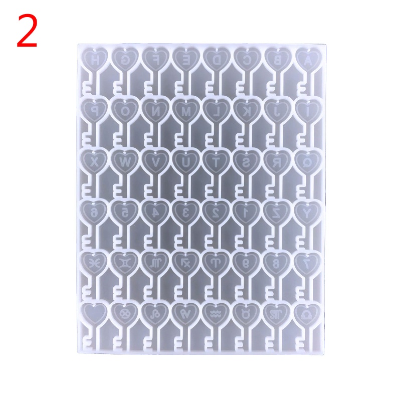 Khuôn Silicone Làm Bông Tai Resin Epoxy Hình Chữ Cái Và Số Diy