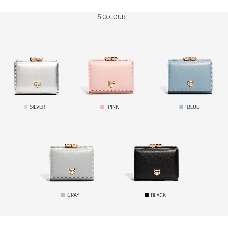 Ví nữ cao cấp [NHẬP TRAN1106 GIẢM 5k] sang trọng  dễ thương,nhỏ gọn bỏ túi thời trang da PU | BigBuy360 - bigbuy360.vn