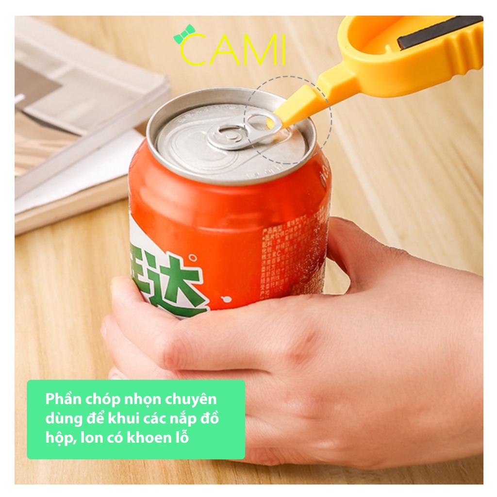 Dụng cụ đa năng khui nắp chai nhựa, thủy tinh, chai bia, đồ hộp bằng thiếc, kim loại - Cami - CMPK210