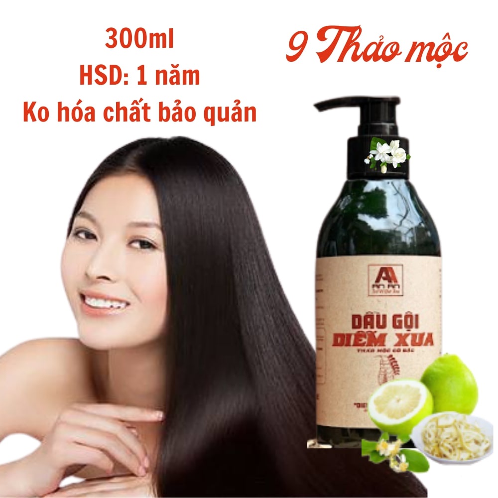 Dầu gội đầu bồ kết bưởi cô đặc cho tóc dầu dầu gội thảo mộc An An hết bết ngăn gàu, rụng tóc, kích mọc tóc - LivEco