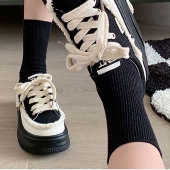 Giày Thể Thao Vải Canvas Đế Dày Mũi To Dễ Thương Thời Trang Mùa Hè Cho Bạn Gái