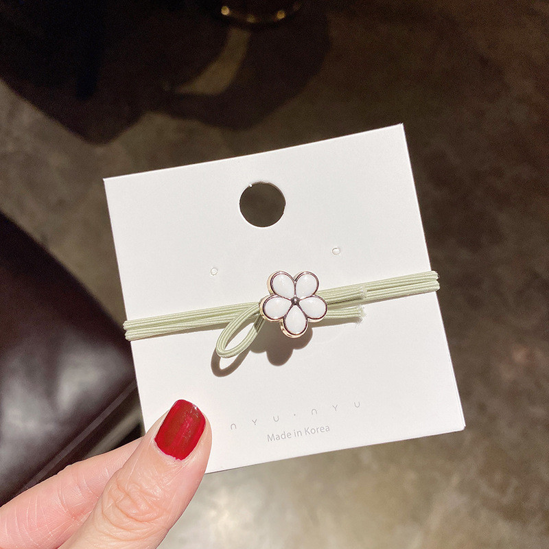 Dây Buộc Tóc Đính Hoa Nhiều Màu Thiết Kế Giản Đơn Đáng Yêu