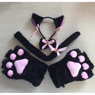 Set mèo Cosplay sexy Nhật Bản Neko chan (bao tay mèo, tai mèo, vòng tay, nơ cổ, đuôi mèo) xem kĩ mô tả mỗi set