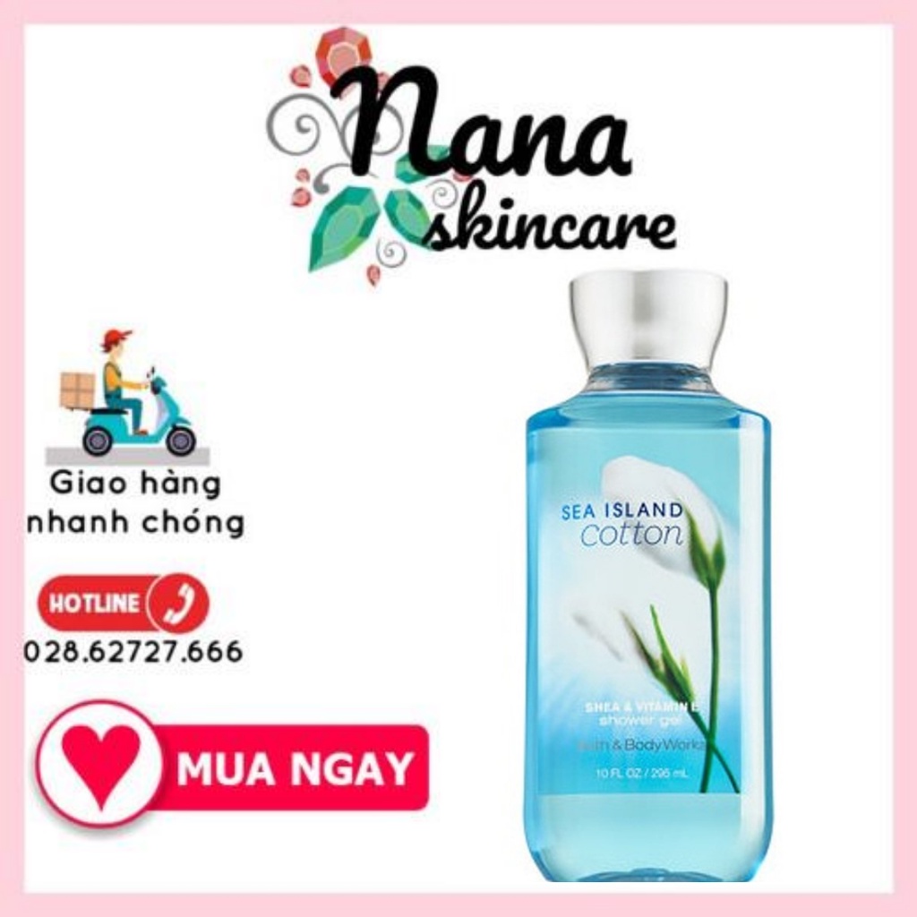 Sữa Tắm Toàn Thân Bath And Body Works - Sea Island Cotton Shower Gel (295ml)