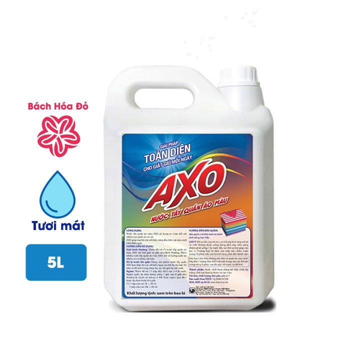 Nước giặt tẩy quần áo màu AXO chai 800ML - Hương Tươi Mát