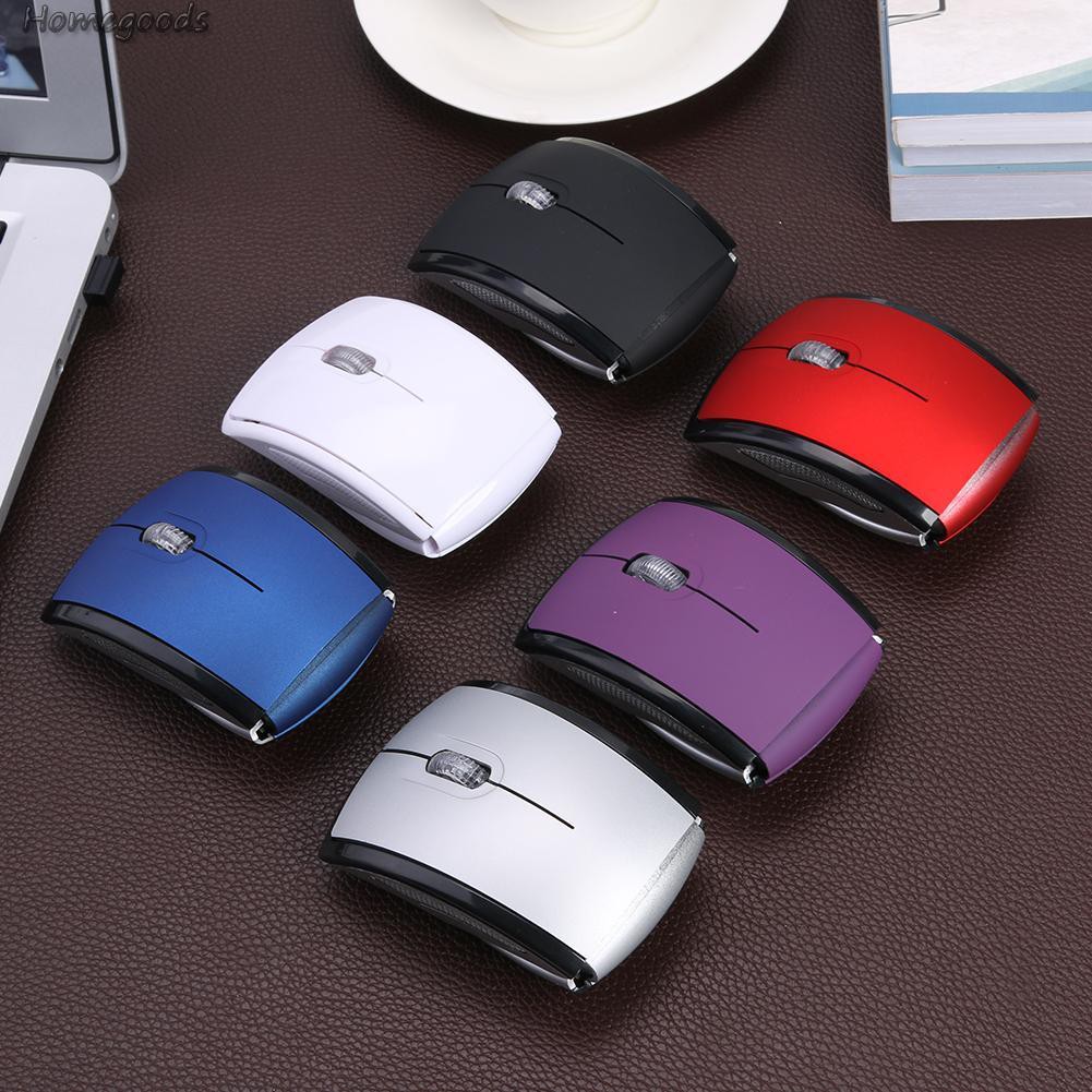 HOME-Ultra Thin 2.4G Wireless Mouse Optical Foldable Mice w/USB Receiver for PC-GOODS