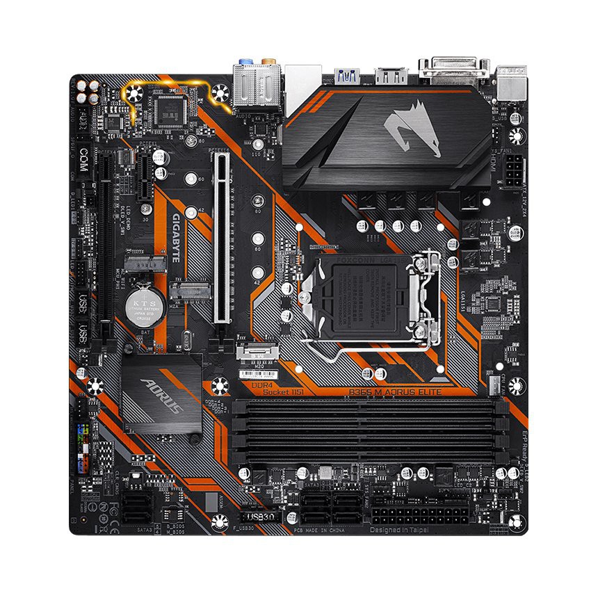 Bo mạch chủ Mainboard GIGABYTE B365M AORUS ELITE (Intel B365, Socket 1151, m-ATX, 4 khe RAM DDR4)