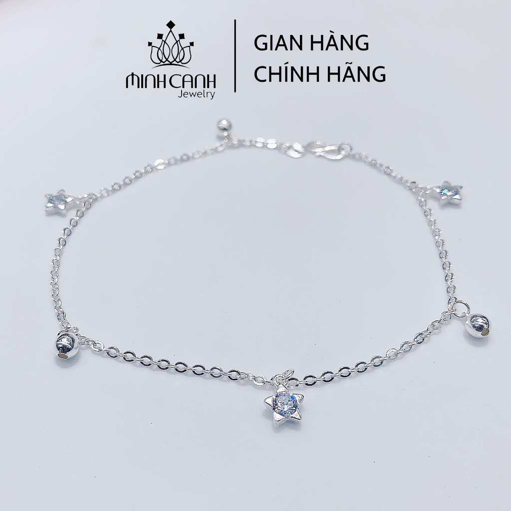 Lắc Chân Bạc Sao Đá Mix Bi - Minh Canh Jewelry