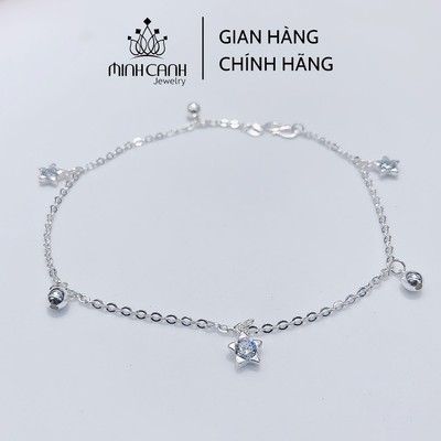Lắc Chân Bạc Sao Đá Mix Bi - Minh Canh Jewelry