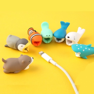 Đầu bảo vệ đầu dây cáp sạc Cáp sạc Micro Type C thiết kế kiểu hoạt hình đáng yêu tiện lợi