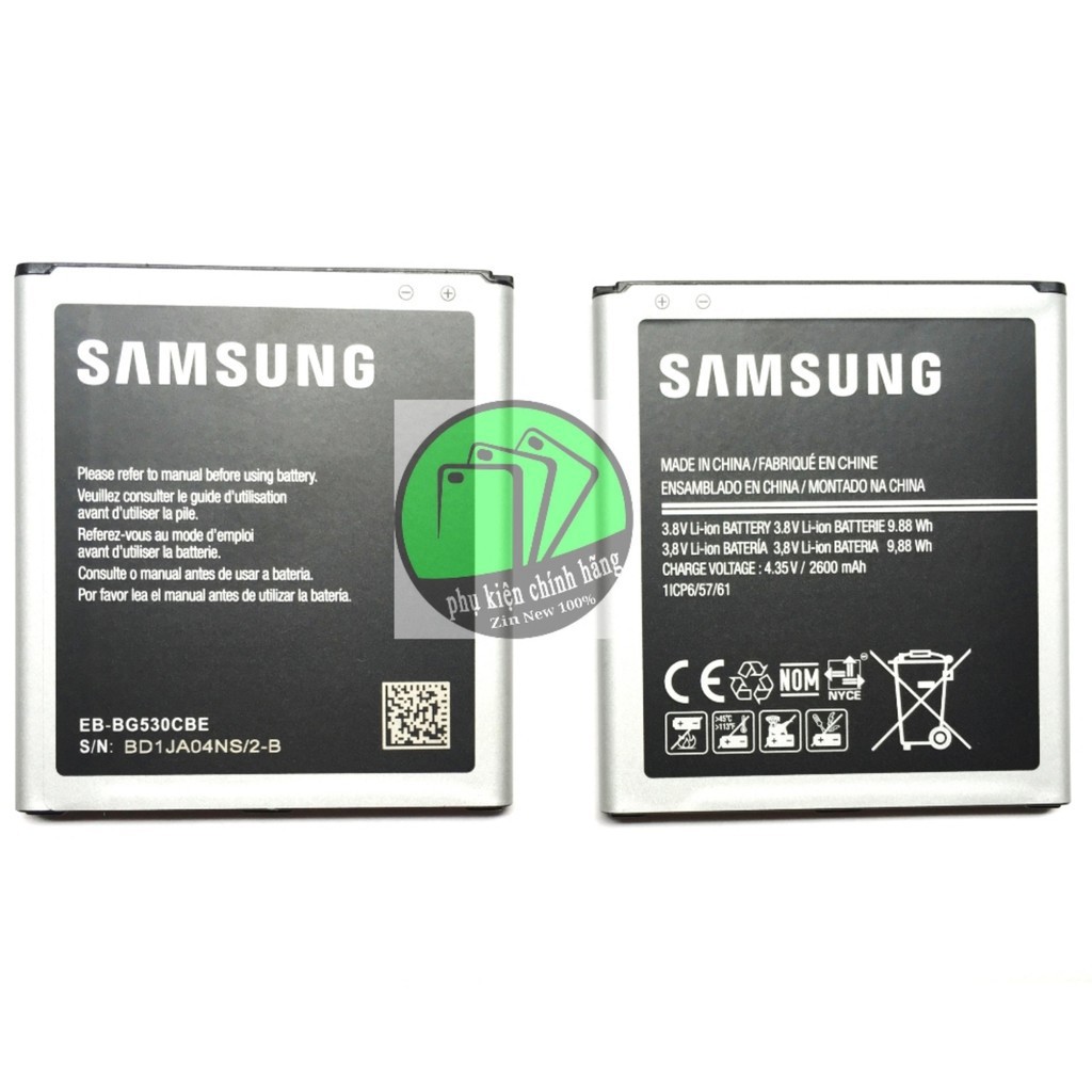 Pin (G530CBE) SAMSUNG J5, On5 2015, J3,J310, J320, J2 Prime, Grand Prime dung lượng 2600mAh