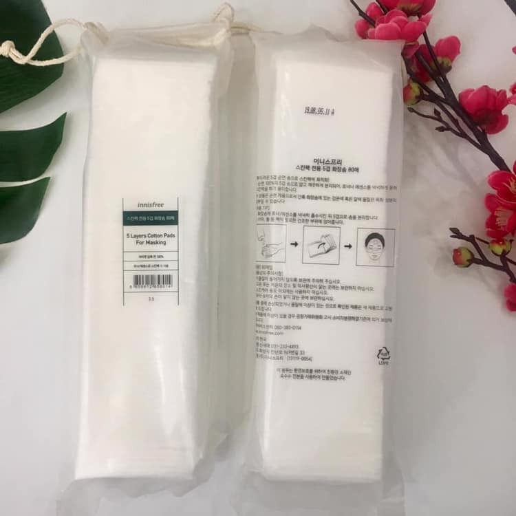 BÔNG TẨY TRANG 5 LỚP INNISFREE COTTON CLEANSING PADS SALE OFF 50%