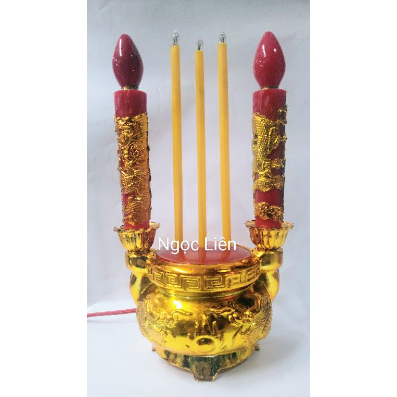 Lư hương nhang điện kèm đèn