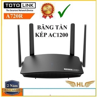 Bộ Phát Wifi Totolink A720R Chuẩn AC1200Mbps 4 Râu ,Totolink A3002RU Chuẩn AC1200Mbps 4 Râu Xuyên Tường -Hàng Chính Hãng