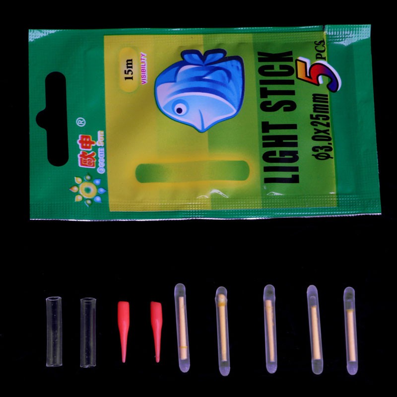 Set 5 Que Phát Sáng Trong Tối Dùng Để Câu Cá