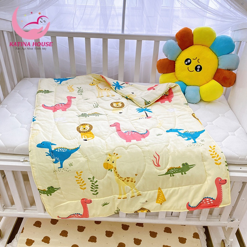 Mền cho bé vải cotton Thắng Lợi 75x95cm, mềm mát, thấm hút mồ hôi tốt, nhiều họa tiết hoạt hình thân thuộc gần gũi