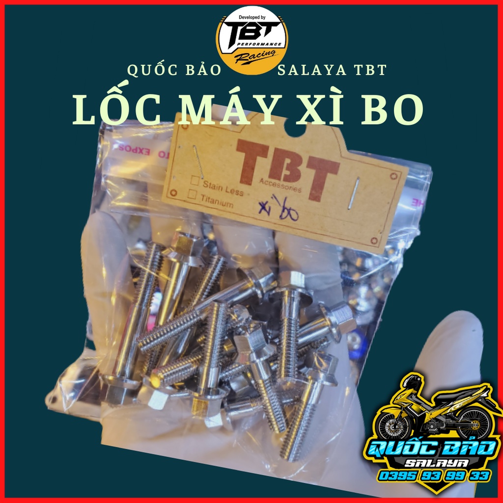 TBT bộ lốc máy xì bo satria 2 thì chuẩn inox 304 15 con bảo hành rỉ sét trọn đời