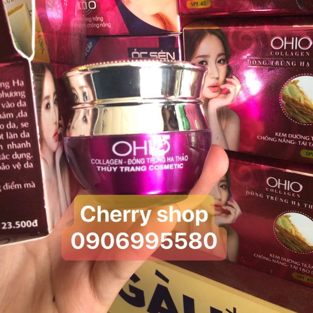 Kem dưỡng trắng chống nắng tái tạo da OHIO collagen đông trùng hạ thảo đủ giấy công bố