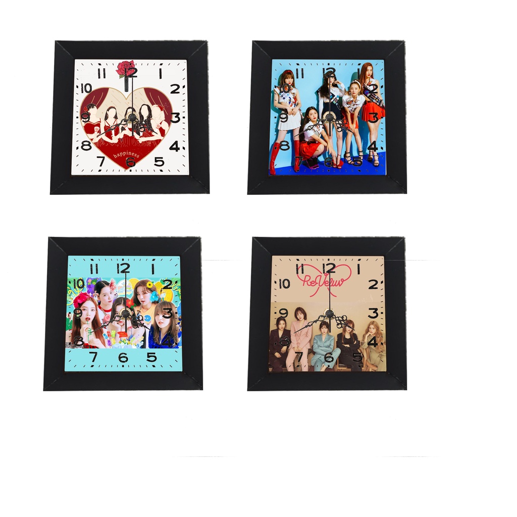 Đồng hồ treo tường GOT7 MAMAMOO ITZY RED VELVET dạng khung ảnh 13x13 cm DHTI42 đồng hồ idol kpop cute dễ thương