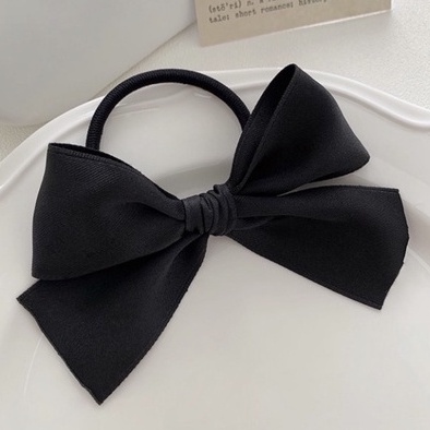 [Handmade] Cột tóc nơ nhỏ vải lụa xinh xắn màu trơn đơn giản dành cho bạn gái