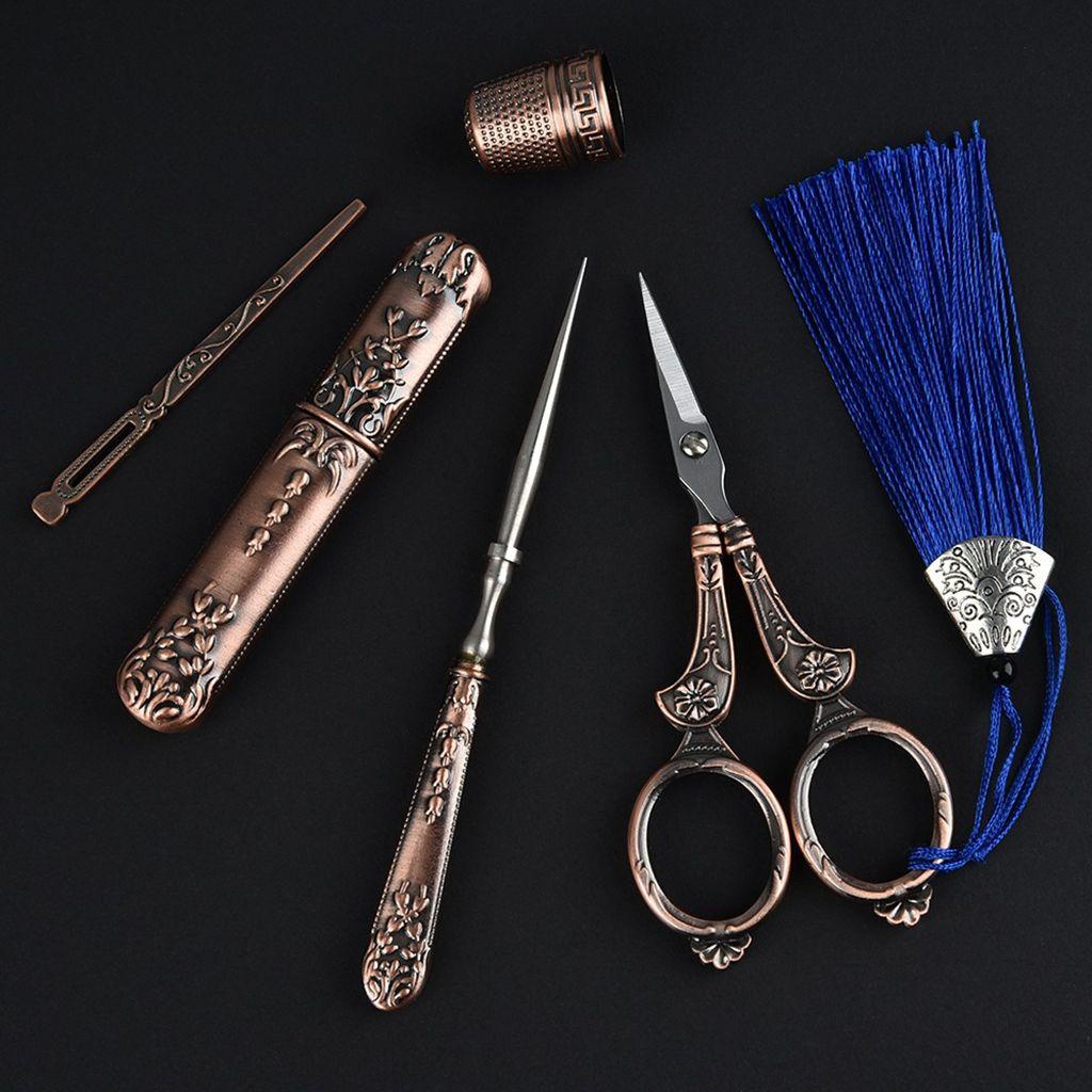 Dụng Cụ May Vá Bằng Bạc / Đồng Kiểu Vintage Sáng Tạo Chất Lượng Cao