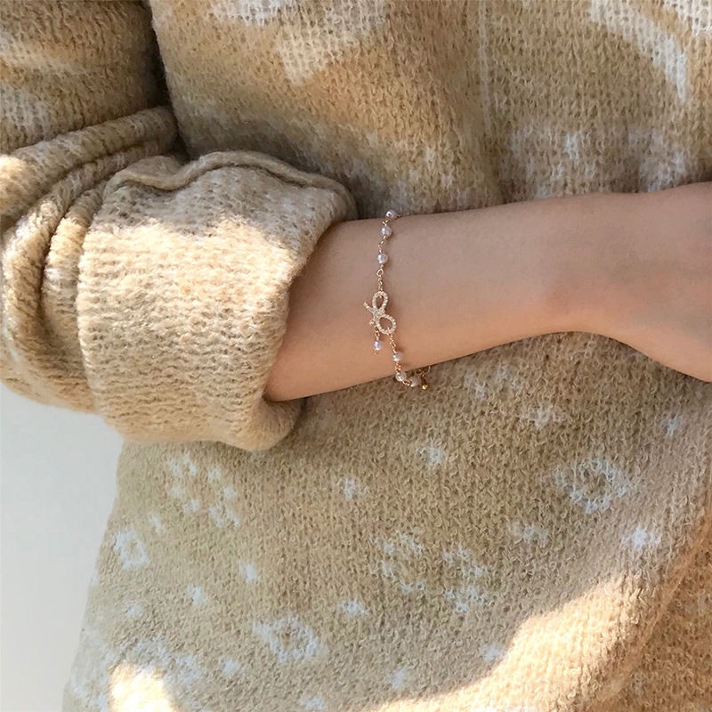 【HÀNG MỚI VỀ】Vòng Tay Nữ Sinh Viên Ngọc Trai đơn Giản Tính Khí Ngọt Ngào Và Linh Hoạt Quầy Hàng Trang Sức Nhỏ ZOE MM