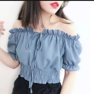 Áo voan trễ vai nữ
