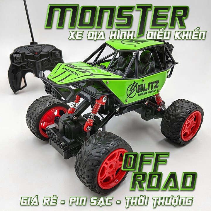 Xe địa hình điều khiển giá rẻ pin sạc Monster