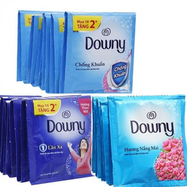 Dây 10 goi nước xã quần áo downy