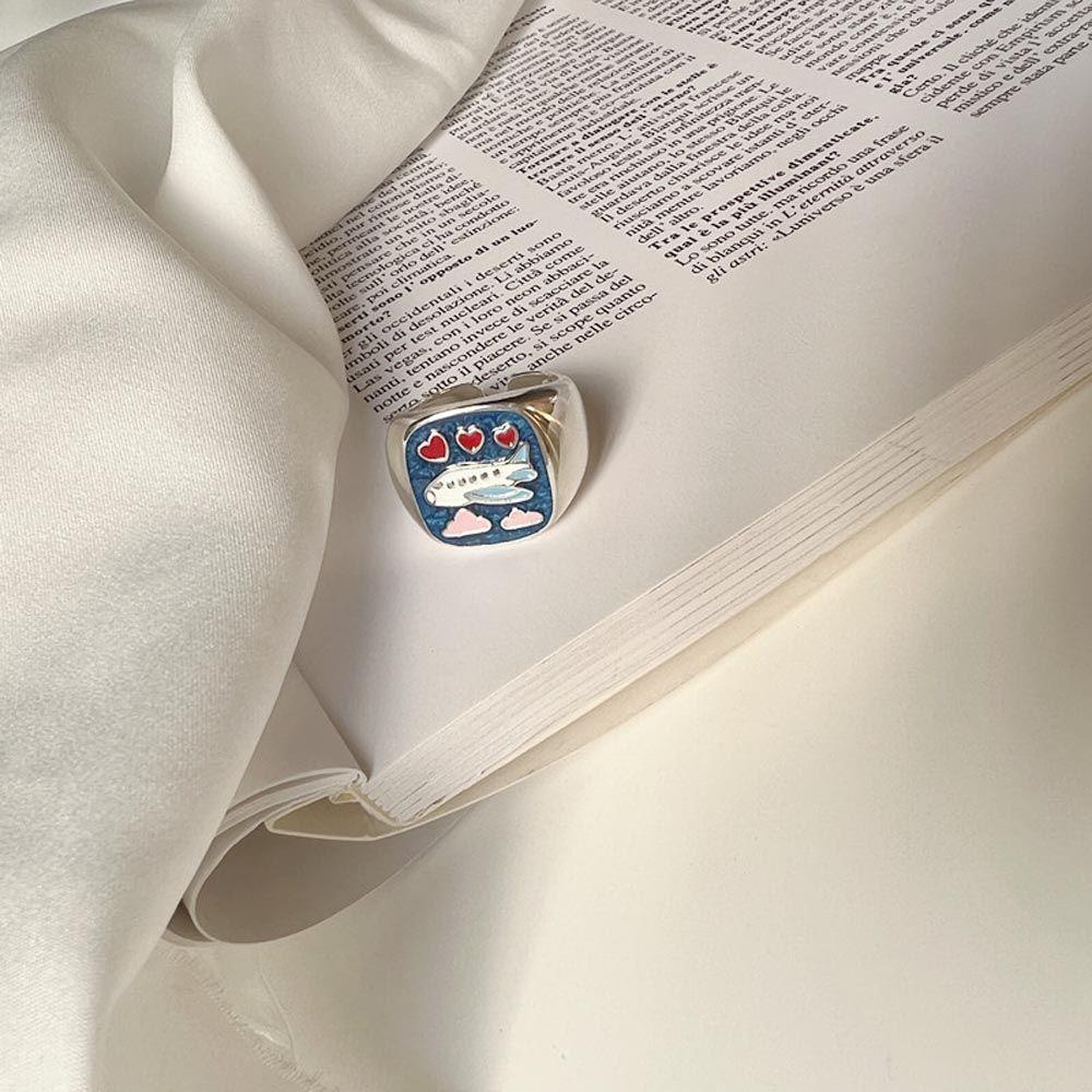 Nhẫn Mở VANES1 Họa Tiết Chữ Cái Thanh Lịch Cho Nữ