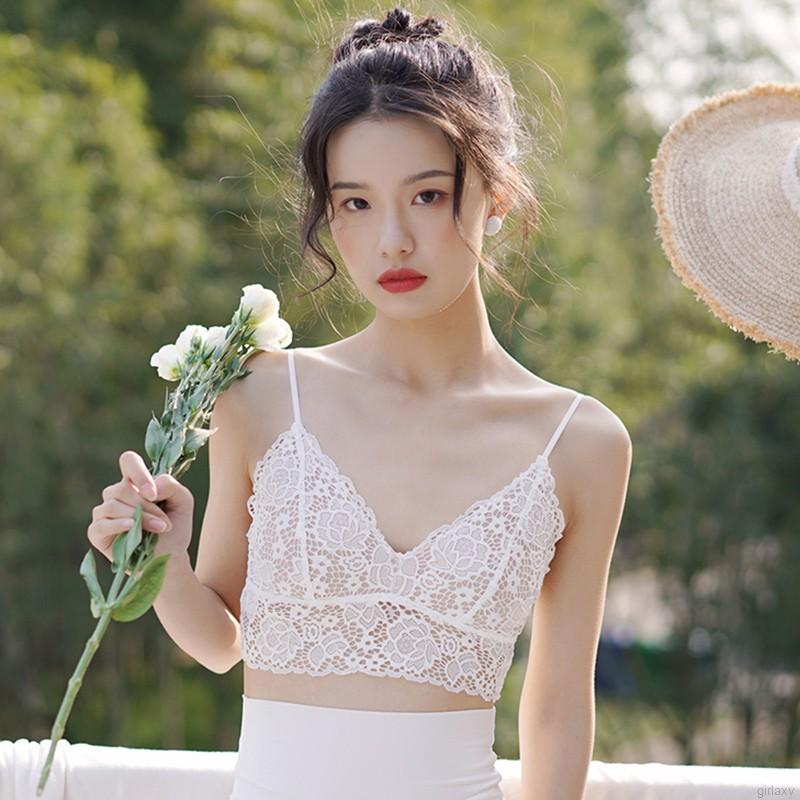 Áo Ngực Ren Hình Tam Giác Không Gọng Gợi Quyến Rũ Cho Nữ