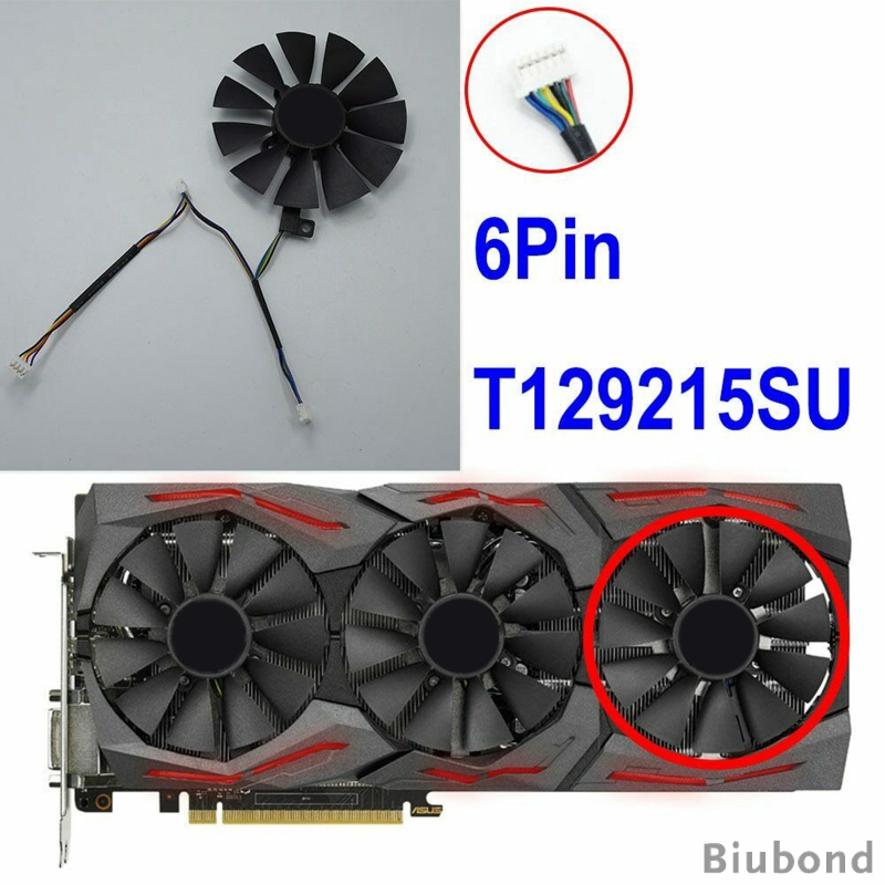 Bộ 3 Quạt Làm Mát 87mm 4-pin Cho Asus Stx Gtx 980ti Gtx 1070 Rx 480