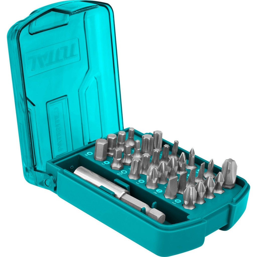 Bộ 30 mũi bắt vít đa năng 25mm Total TACSD18306 Bề mặt có nam châm