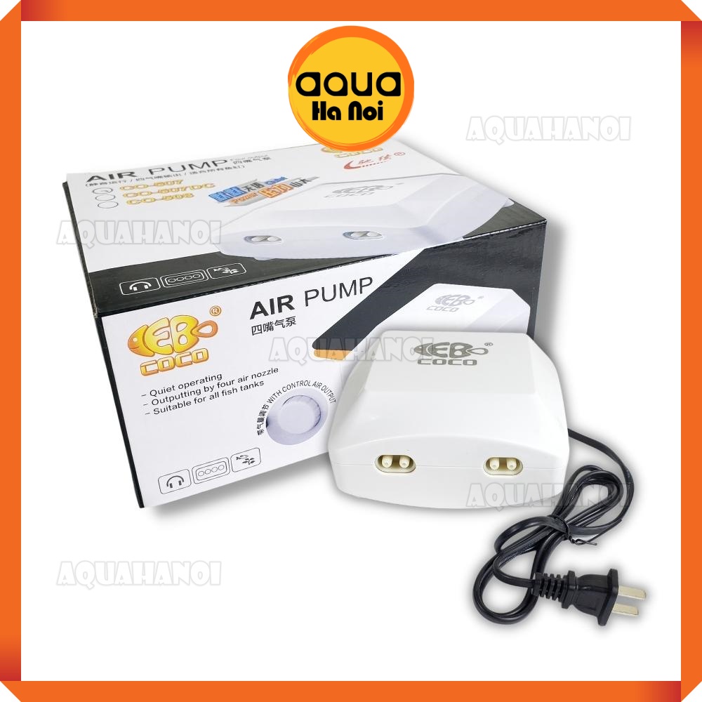 Máy sủi Oxy siêu êm 4 vòi COCO CO-507 cho hồ cá cảnh thủy sinh