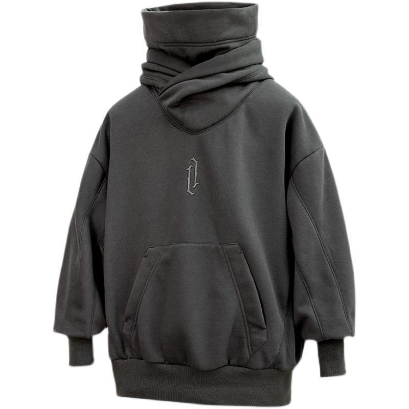 Jiye Heavy Industry Áo Sweater Cổ Cao Thời Trang Thu Đông Đường Phố Cá Tính Cho Nam