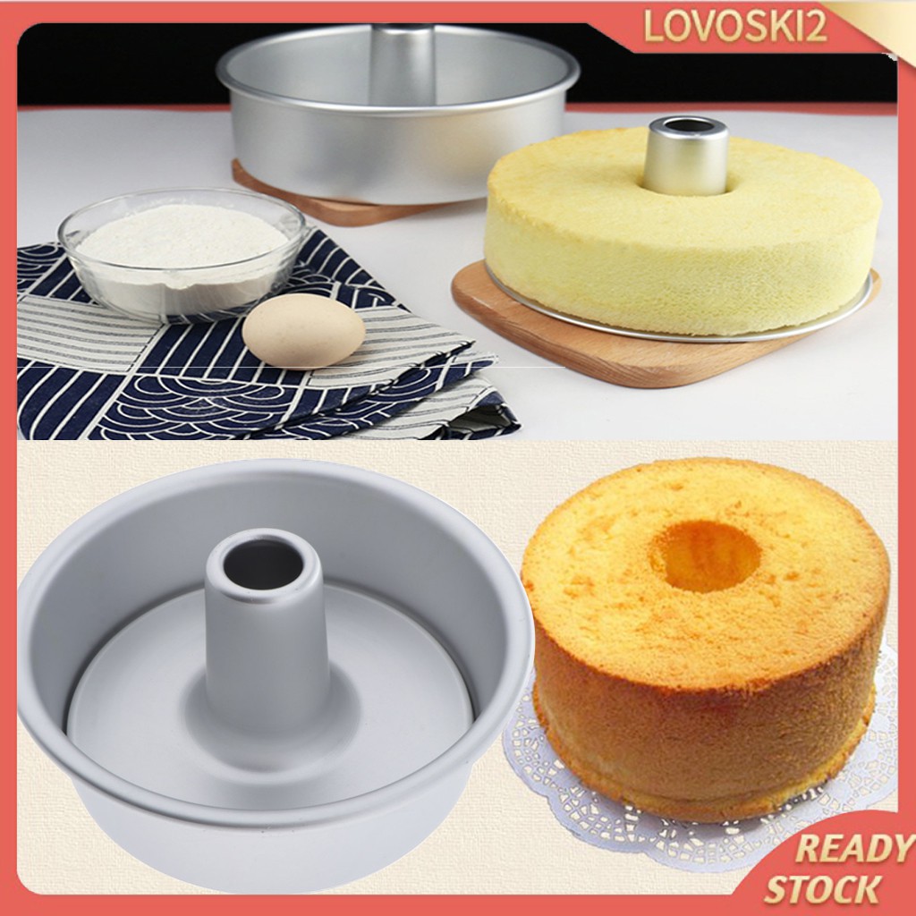 1 Set Alloy Chiffon Cake Mold Round Hollow Angel Food Cake Pan Baking Mould