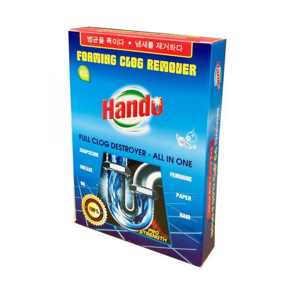 Combo 5 hộp bột thông tắc cống đường ống nước thải Xuất Khẩu Hando 100Gr (Xanh)