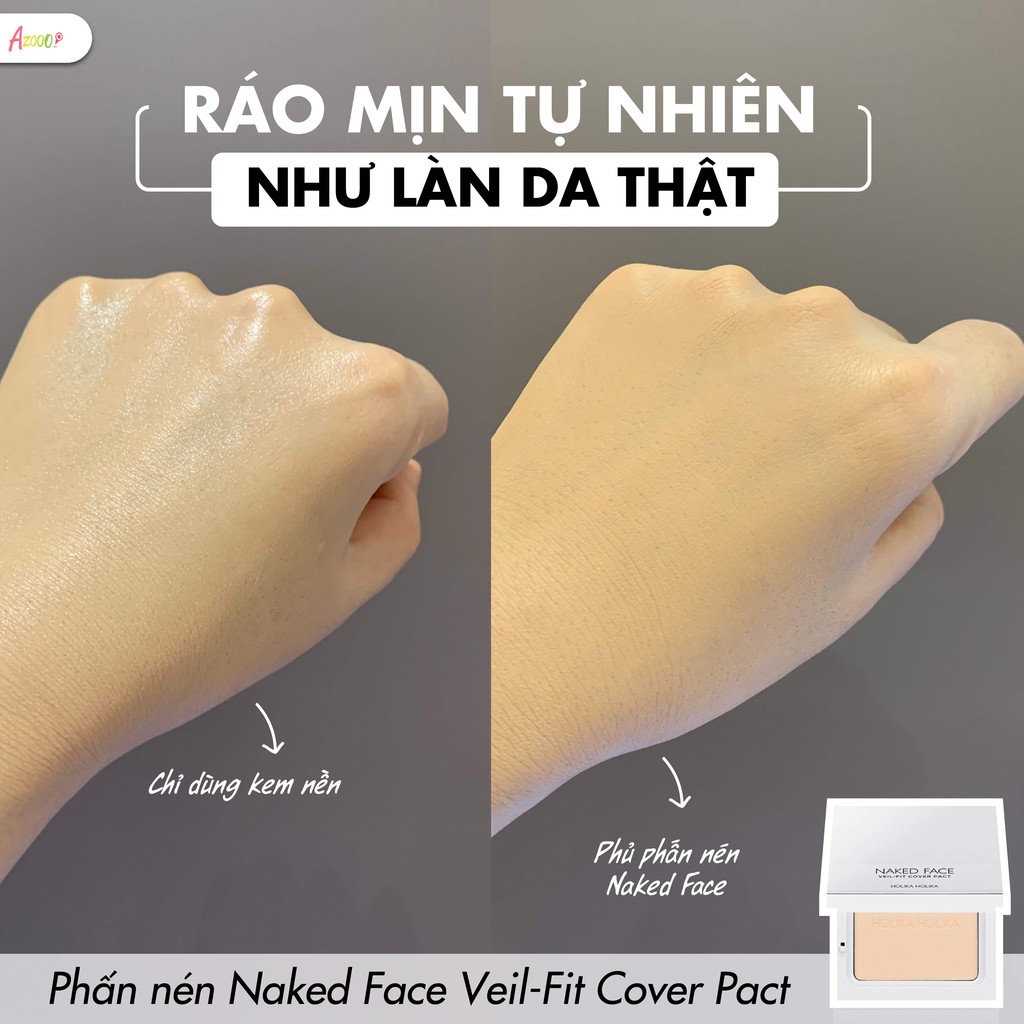 Phấn nén trang điểm Hàn Quốc Holika Holika hạt phấn nhỏ mịn che khuyết điểm nếp nhăn tốt hấp thụ bã nhờ hiệu quả 12g