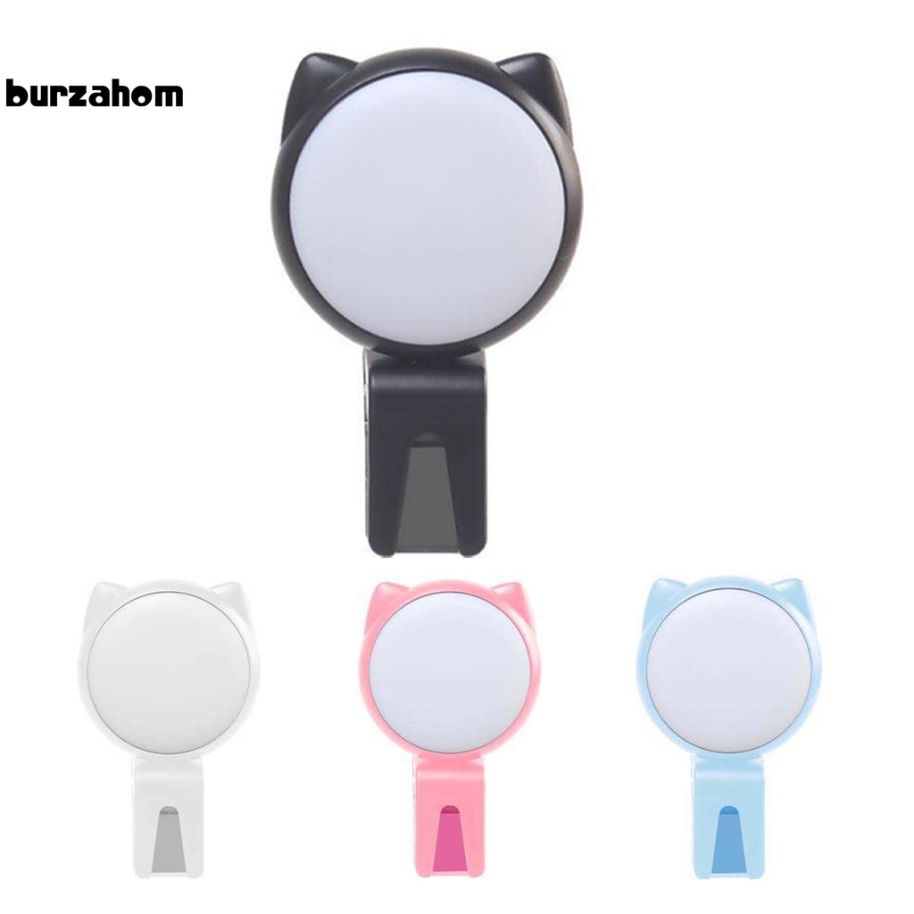 Đèn led chụp ảnh hình tai mèo gắn điện thoại di động tiện lợi