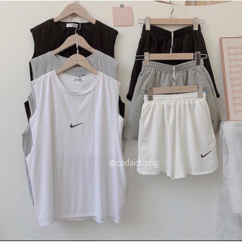 set áo tank top kèm quây liền