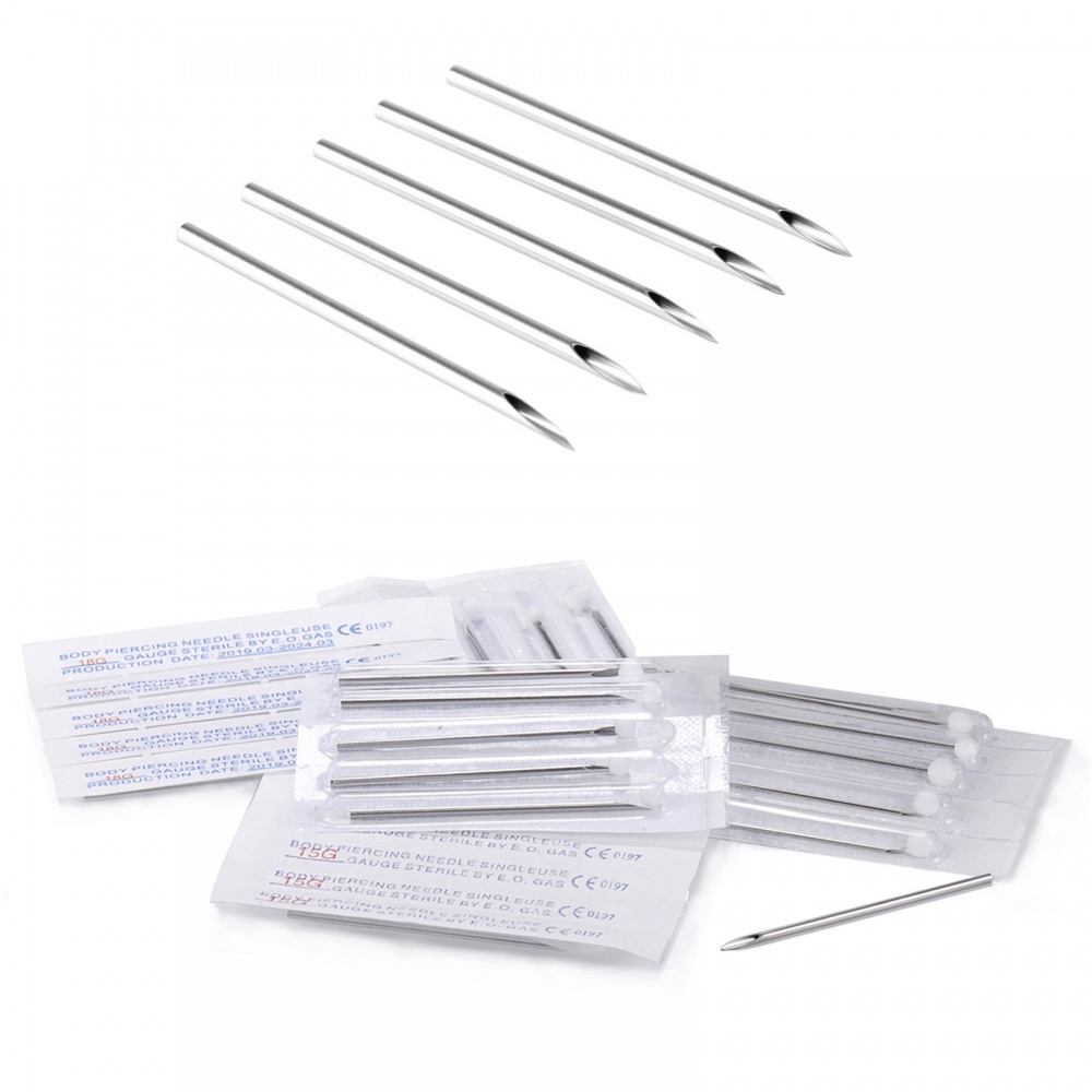 Set 5-100 Khuyên Xỏ Cơ Thể Bằng Thép Không Gỉ Sử Dụng Một Lần