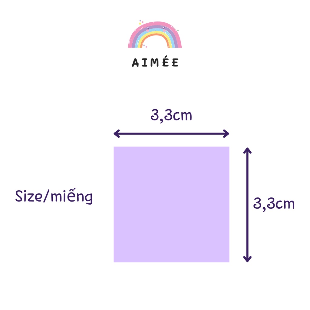 In sticker vuông theo yêu cầu | Aimée